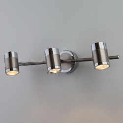 Настенный светильник с металлическими плафонами 20058/3 перламутровый сатин