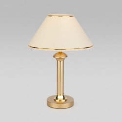 Настольный светильник с тканевым абажуром 60019/1 золото