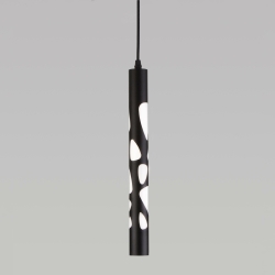 Подвесной светодиодный светильник в стиле минимализм DLR037 12W 4200K черный матовый