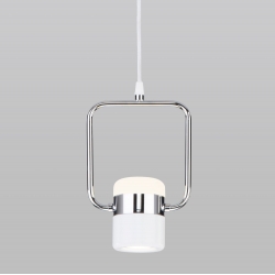 Подвесной светодиодный светильник в стиле лофт 50165/1 LED хром / белый