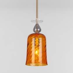 Подвесной светильник со стеклянным плафоном 50194/1 янтарный