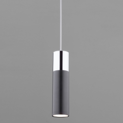 Подвесной светодиодный светильник в стиле лофт 50135/1 LED хром / черный