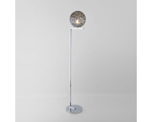 Напольный светильник со стеклянным плафоном 01214/1 хром