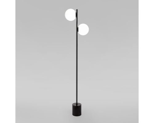 Напольный светильник с мраморным основанием 01158/2 черный