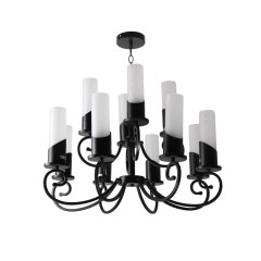 Люстра классическая 11031/12BK BK+WT ЭкономСвет