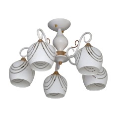 Люстра классическая 11170/5WT+GD WT ЭкономСвет