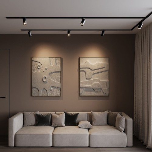 Basic System Comel Трековый поворотный светильник 18W 4200K черный однофазный 85211/01