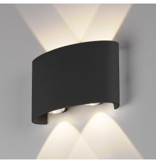 Уличный настенный светодиодный светильник TWINKY DOUBLE черный 1555 TECHNO LED  черный