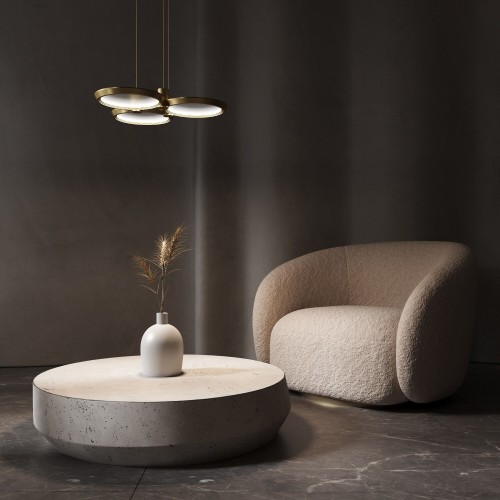 Подвесной светодиодный светильник 90034/3 золото