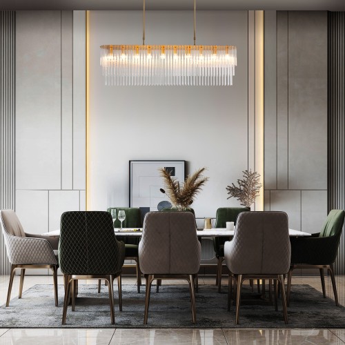 Умная подвесная люстра со стеклянным рассеивателем 488/10