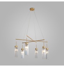 Подвесной светильник с хрусталем 60163/6 латунь