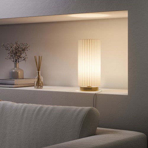 Настольный светильник с плафоном из ткани 101101