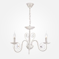 Классическая подвесная люстра 60018/3 белый с золотом