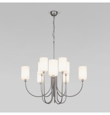 Умная подвесная люстра с тканевыми абажурами 60164/10 черный