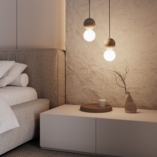 Подвесной светильник из травертина 304051 травертин