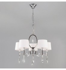 Умный потолочный светильник с хрусталем 10127/5 хром/прозрачный хрусталь Strotskis Smart (10093/5)