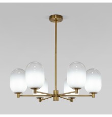 Потолочный светильник со стеклянными плафонами 60161/6 латунь