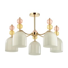 4589/5C MODERNI LN22 97 золотой Люстра потолочная E27 5*40W 220V GILLIAN