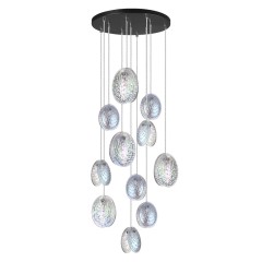 5039/11 MODERN ODL24 429 черный/перламутровый/металл/стекло Люстра каскадная G9 11*40W MUSSELS