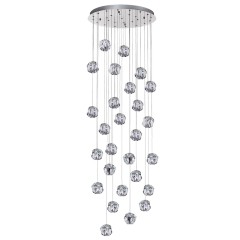 5084/120L L-VISION ODL25 553 хром/прозрачный/металл/акрил Люстра каскадная LED 120W 4000K 6000Лм JEMSTONE