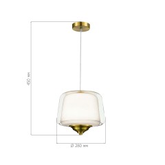 SL6127.303.01 Светильник подвесной ST-Luce Латунь/Белый, Прозрачный LED 1*18W 3000K PANDORA