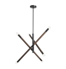 SL6226.403.06 Светильник потолочный ST-Luce Черный, Коричневый E14 6*40W CORK