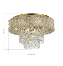 SL1637.302.10 Светильник потолочный ST-Luce Латунь/Прозрачный, Янтарный E14 10*60W SELINE