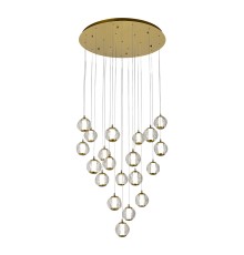 SL6520.303.20 Светильник подвесной ST-Luce латунь/прозрачный с пузырьками воздуха LED 1*100W 4000K HELMI
