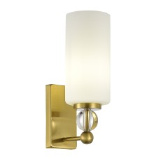 SL2003.301.01 Светильник настенный ST-Luce латунь/белый E27 1*40W AURORA