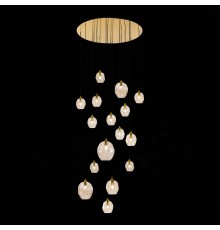 SL1188.303.16 Люстра подвесная ST-Luce Латунь/Коньячный E14/E27 12+4*40W IDESIA