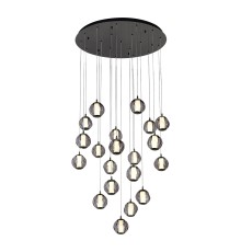 SL6520.403.20 Светильник подвесной ST-Luce черный жемчуг/прозрачно-дымчатый LED 1*100W 4000K HELMI