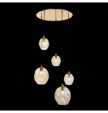 SL1188.303.05 Люстра подвесная ST-Luce Латунь/Коньячный E14/E27 3+2*40W IDESIA