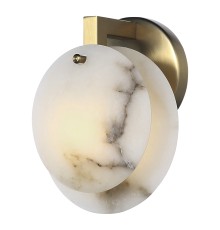 SL1520.301.01 Светильник настенный ST-Luce Латунь/Алебастр G9 1*5W 4000K CLAM