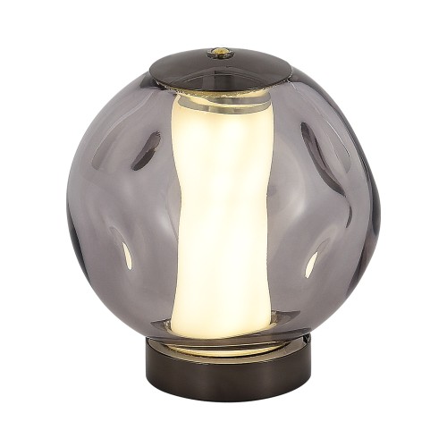 SL6520.404.01 Прикроватная лампа ST-Luce черный жемчуг/прозрачно-дымчатый LED 1*5W 4000K HELMI