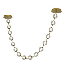 SL6520.303.16 Светильник подвесной ST-Luce латунь/прозрачный с пузырьками воздуха LED 1*80W 4000K HELMI