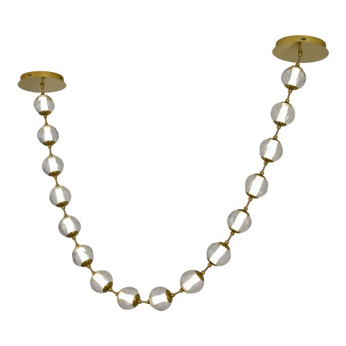 SL6520.303.16 Светильник подвесной ST-Luce латунь/прозрачный с пузырьками воздуха LED 1*80W 4000K HELMI