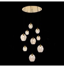 SL1188.303.09 Люстра подвесная ST-Luce Латунь/Коньячный E14/E27 5+4*40W IDESIA