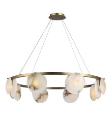 SL1520.303.08 Светильник подвесной ST-Luce Латунь/Алебастр G9 8*5W 4000K CLAM