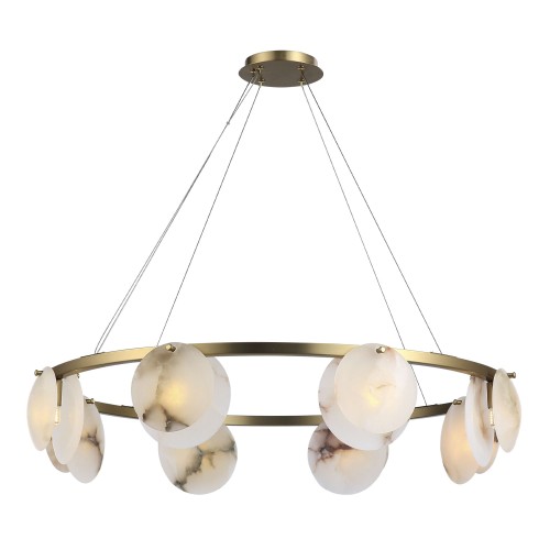 SL1520.303.08 Светильник подвесной ST-Luce Латунь/Алебастр G9 8*5W 4000K CLAM