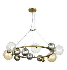 SL1515.303.12 Светильник подвесной ST-Luce Латунь/Янтарный,Дымчатый,Прозрачный G9 12*5W 4000K SPHERE