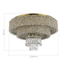 SL1637.302.16 Светильник потолочный ST-Luce Латунь/Прозрачный, Янтарный E14 16*60W SELINE