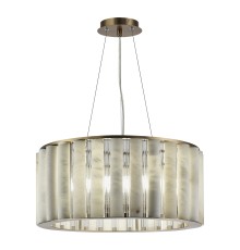SL1516.303.08 Светильник подвесной ST-Luce Бронза, Прозрачный/Белый алебастр E14 8*40W DELIGHT
