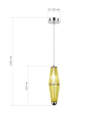 SL1242.123.01 Светильник подвесной ST-Luce Хром/Золотистый G9 1*5W 4000K CIARA