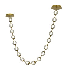 SL6520.303.18 Светильник подвесной ST-Luce латунь/прозрачный с пузырьками воздуха LED 1*90W 4000K HELMI