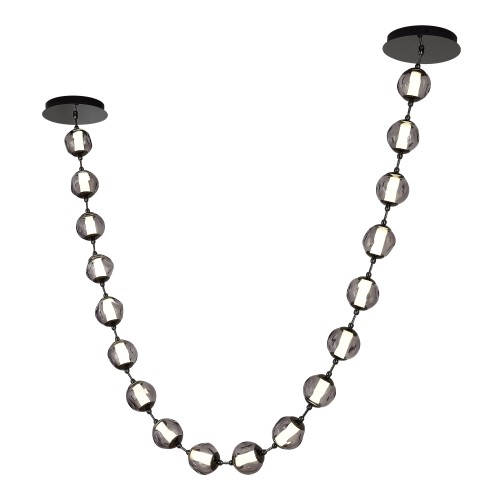 SL6520.403.18 Светильник подвесной ST-Luce черный жемчуг/прозрачно-дымчатый LED 1*90W 4000K HELMI