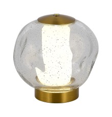 SL6520.304.01 Прикроватная лампа ST-Luce латунь/прозрачный с пузырьками воздуха LED 1*5W 4000K HELMI
