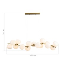 SL1519.303.16 Светильник подвесной ST-Luce Латунь/Белый G9 16*5W 4000K SWEVEN