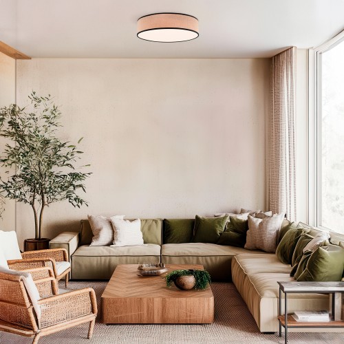 SLE6010-512-60 Светильник потолочный ST-Luce белый/бежевый, черный LED 1*60W 4000K VENTE