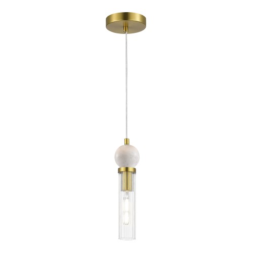 SL1244.303.01 Светильник подвесной ST-Luce латунь/прозрачный E14 1*40W MEDEA